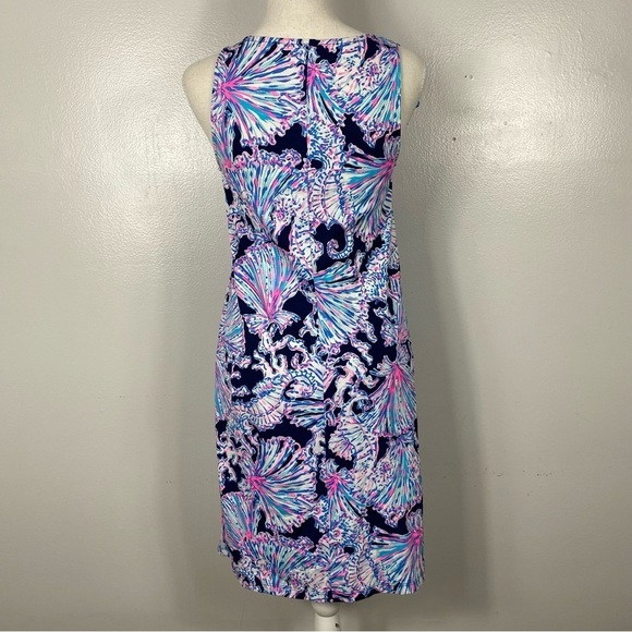 Lilly Pulitzer LUELLA DRESS XS Deep Sea Nav Shells Bells - Picture 4 of 9
